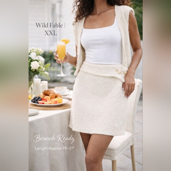 Wild Fable Women's Boucle Sweater Mini Skirt Size XXL - Picture 2 of 11